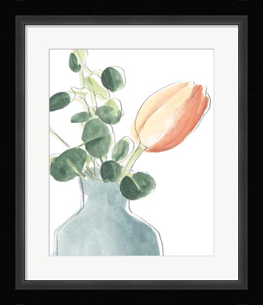 Framed Soft Posy Sketch II Print