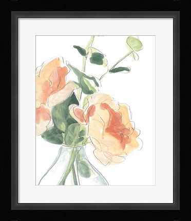 Framed Soft Posy Sketch IV Print