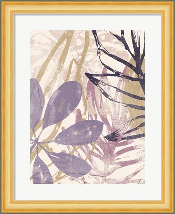 Framed Purple Palms I Print