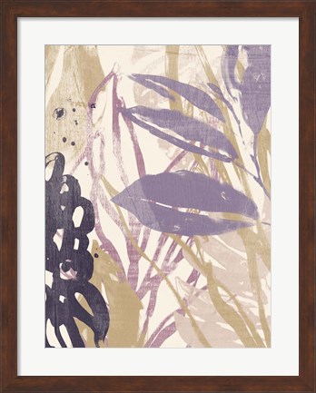 Framed Purple Palms II Print
