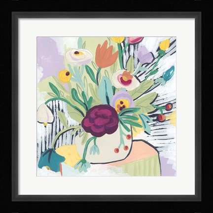 Framed Fauvist Floral I Print