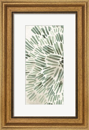 Framed Green Flowerhead I Print