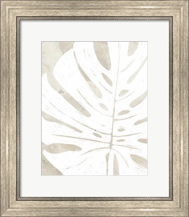 Framed Linen Tropical Silhouette I Print