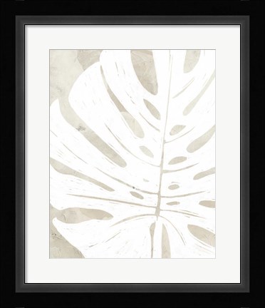 Framed Linen Tropical Silhouette I Print