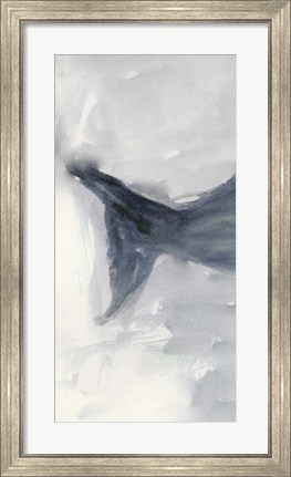 Framed Blue Whale Triptych I Print