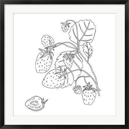 Framed Wild Strawberries I Print