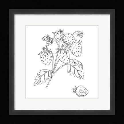 Framed Wild Strawberries II Print