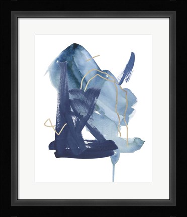 Framed Indigo Collide II Print