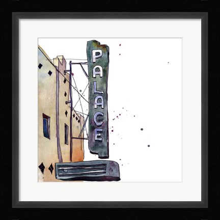 Framed Urban Sign II Print