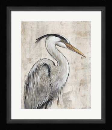 Framed Grey Heron I Print