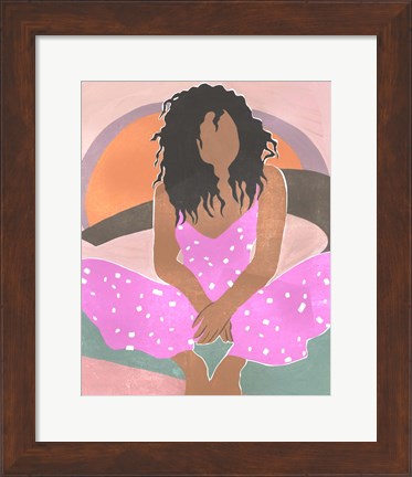 Framed Curly Lady IV Print