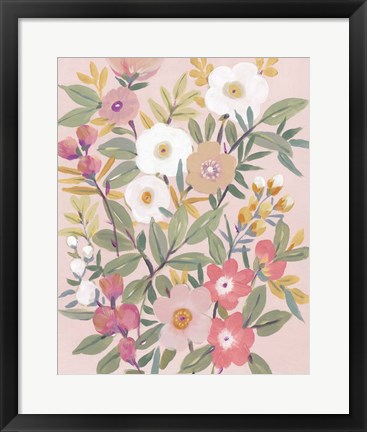Framed Pretty Pink Floral II Print