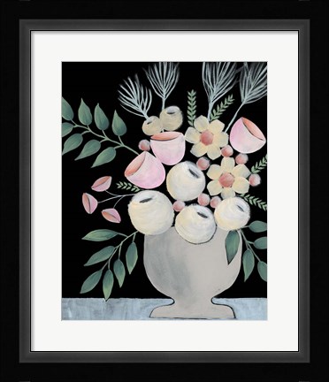 Framed Rosada Floral I Print