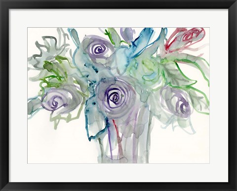 Framed Floral Accent II Print