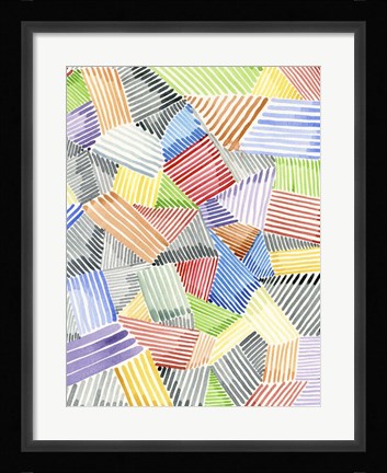 Framed Crosshatch Quilt II Print