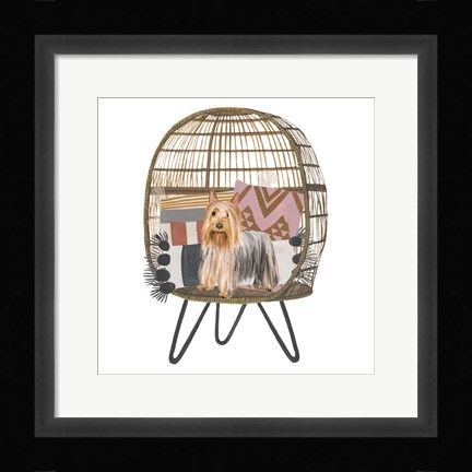 Framed Pom Pom Pup I Print