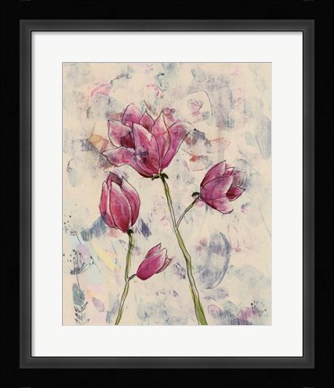 Framed Rosa Blume I Print