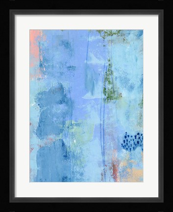 Framed Colored Bleu III Print