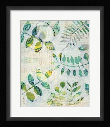 Framed Leaf Relics II Print