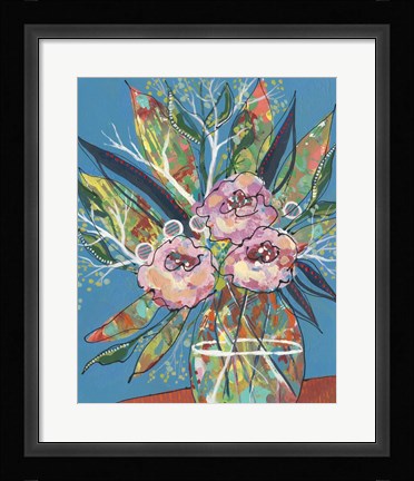 Framed Tumultuous Bouquet I Print