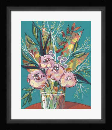Framed Tumultuous Bouquet II Print