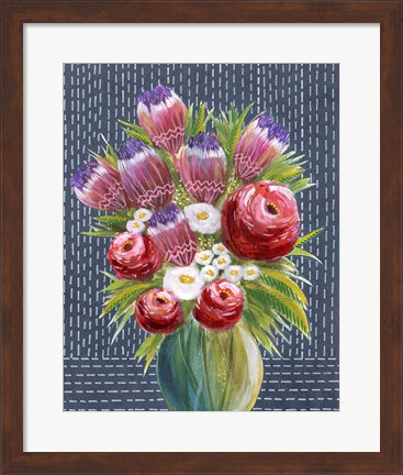 Framed Bashful Bouquet I Print