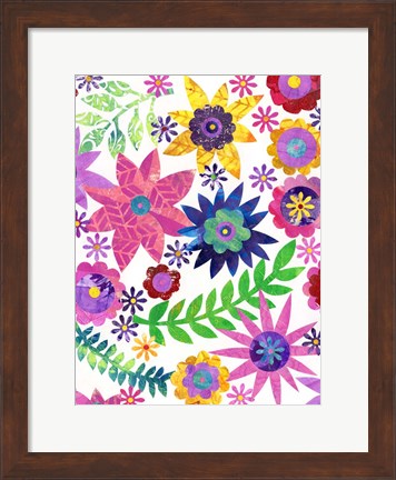 Framed Hippie Floral II Print