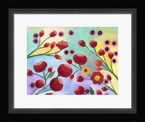 Framed Jambalaya Floral I Print