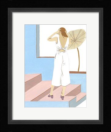 Framed Women in the Garden IV Print