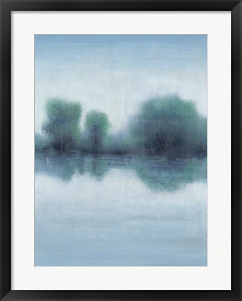 Framed Misty Blue Morning I Print