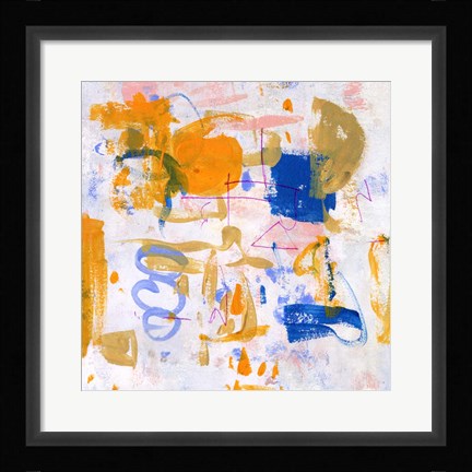 Framed Glowing Ocean I Print