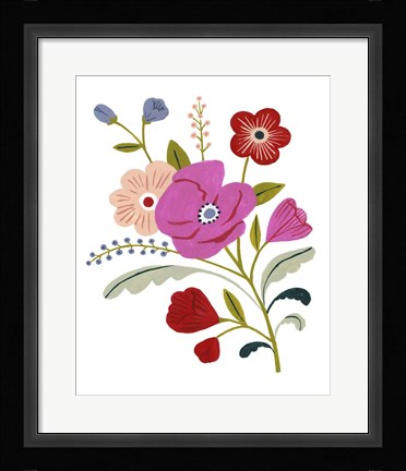 Framed Simple Flora III Print