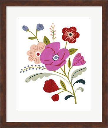 Framed Simple Flora III Print
