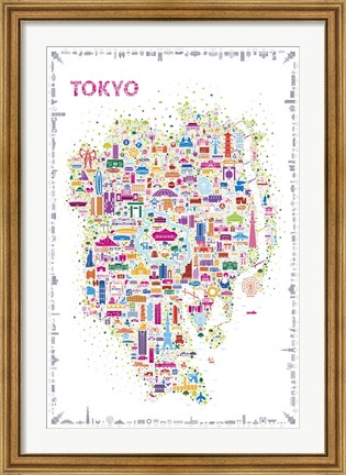 Framed Iconic Cities-Tokyo Print