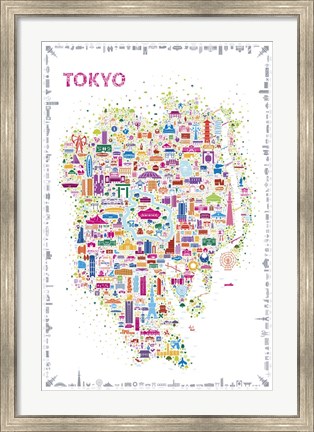 Framed Iconic Cities-Tokyo Print