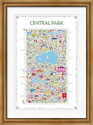 Framed New York Collection-Central Park Print