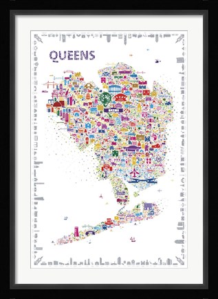 Framed New York Collection-Queens Print
