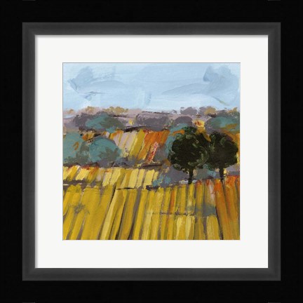 Framed Wheat Crop I Print