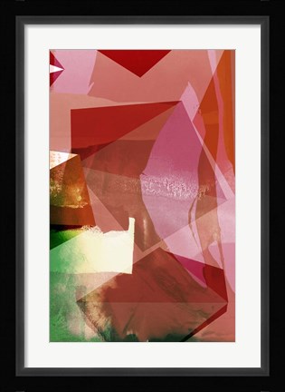 Framed Coral Shapes II Print