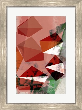 Framed Coral Shapes III Print