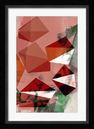 Framed Coral Shapes III Print
