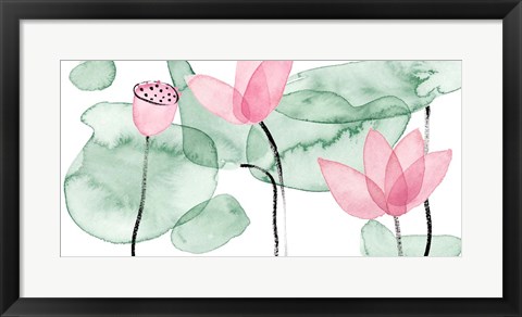 Framed Lotus in Nature III Print