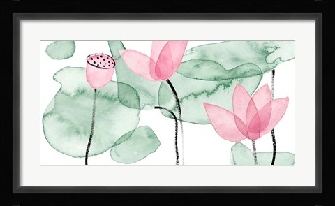 Framed Lotus in Nature III Print