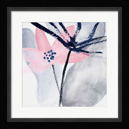 Framed Pink Water Lilies II Print