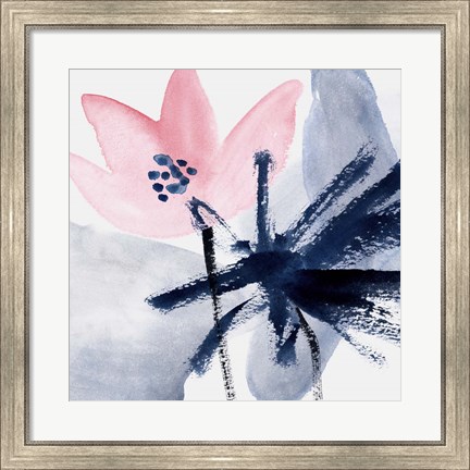 Framed Pink Water Lilies IV Print
