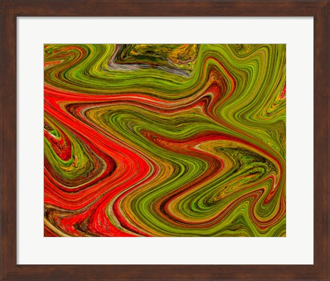 Framed Abstract Swirl Print