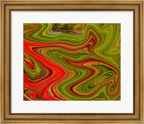 Framed Abstract Swirl Print