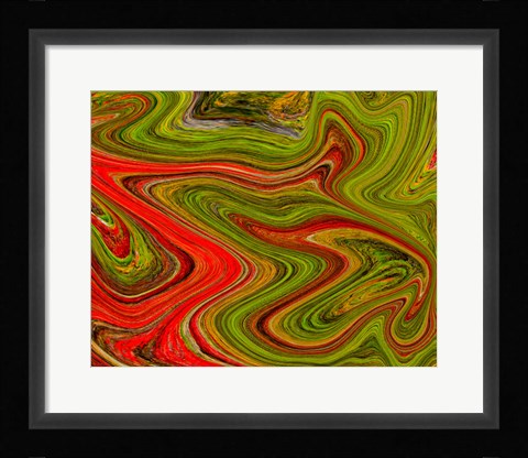 Framed Abstract Swirl Print