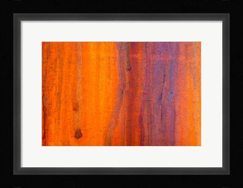 Framed Details Of Rust And Paint On Metal 5 Print