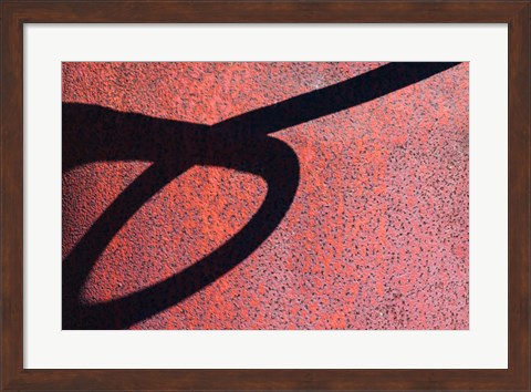 Framed Details Of Rust And Paint On Metal 23 Print